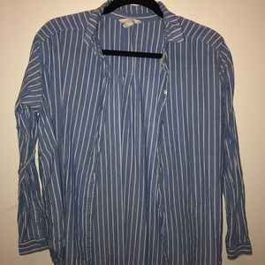 Blue/white striped blouse